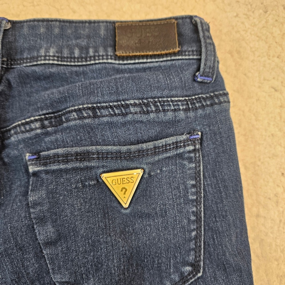 Guess 1981 Starlet Super Skinny Jeans Indigo Blue Dark Wash Womens Size 29 - Picture 3 of 12